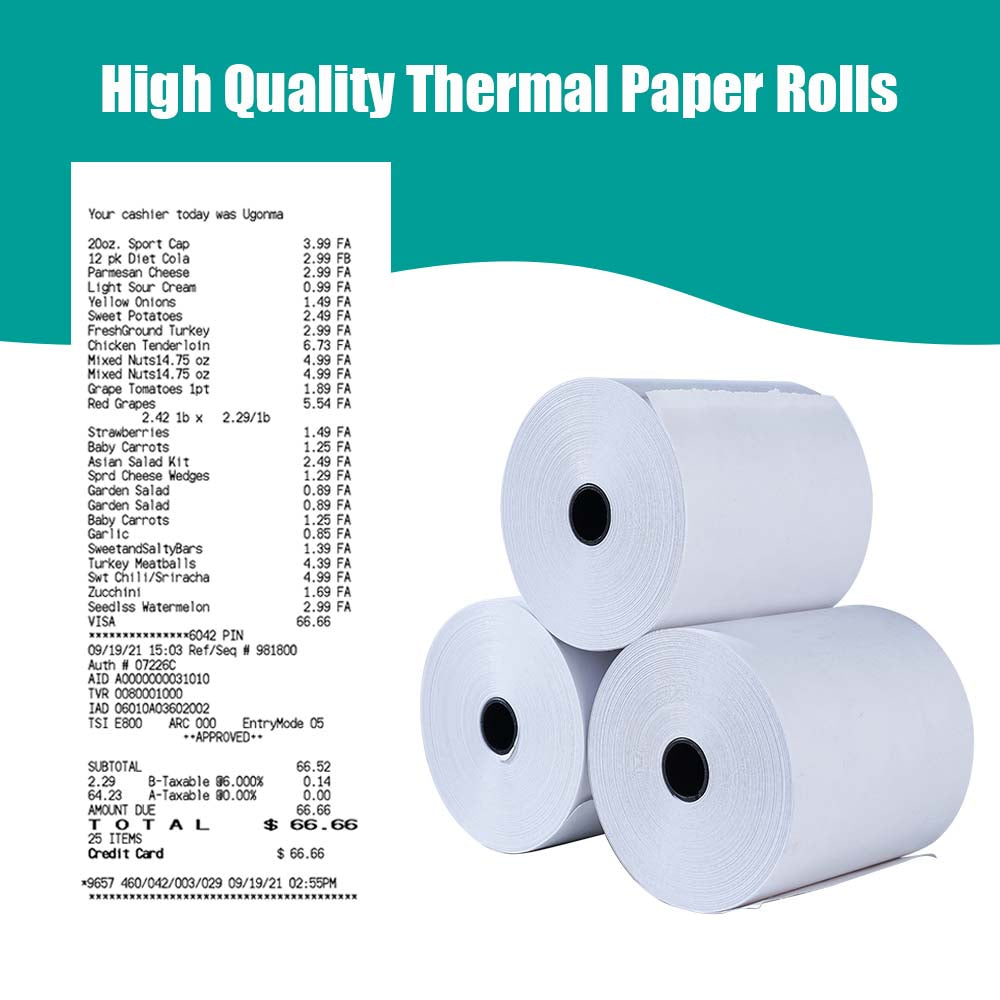 Till Rolls 3 1/8 x 230ft thermal paper roll Receipt paper epos