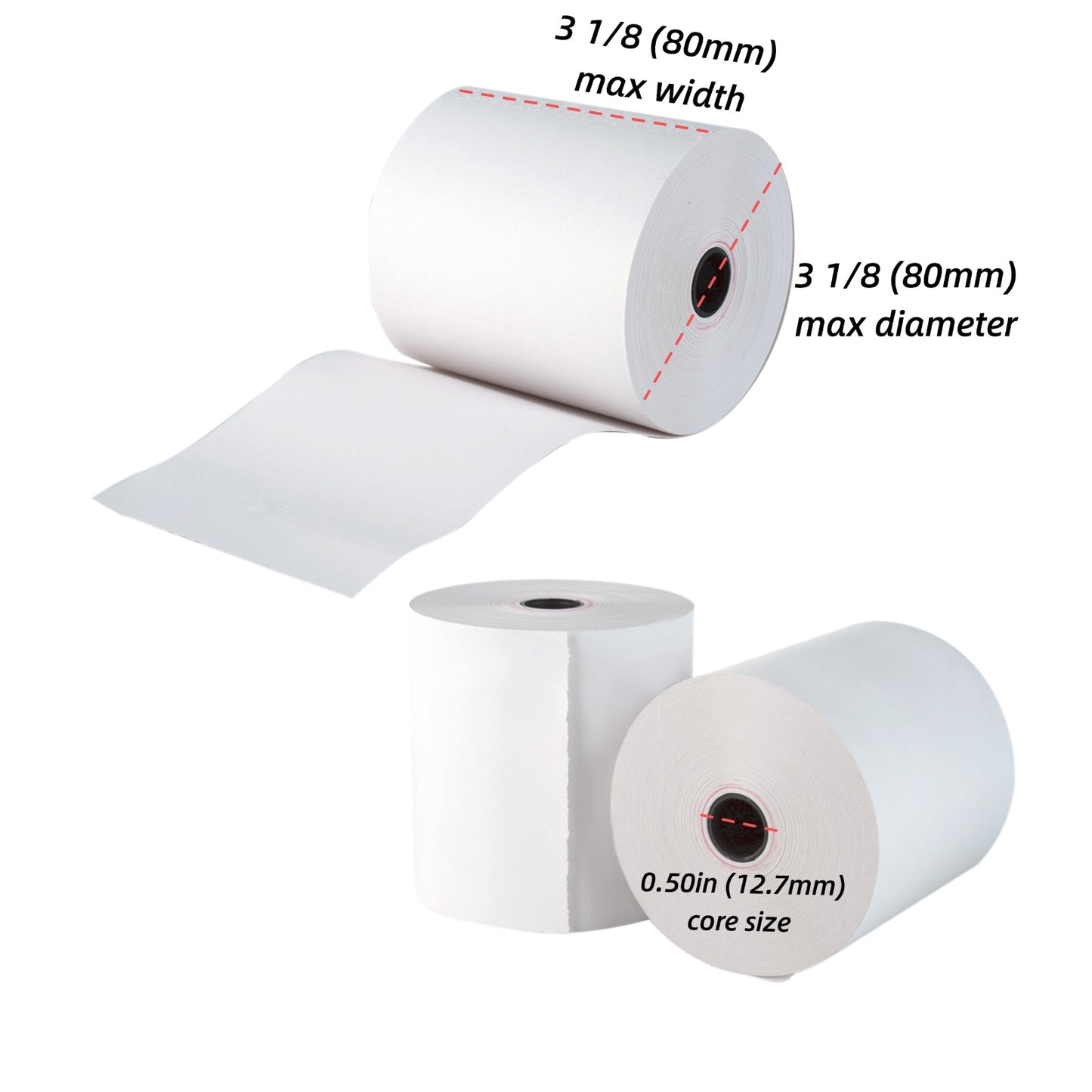 3-1/8 x 230 Thermal Paper Tsp100 Premium quality fits most printers 80 Rolls