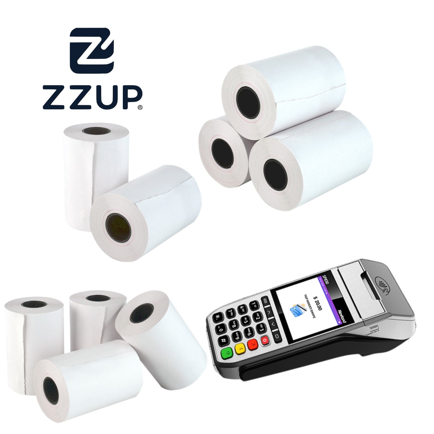 21/4 x 50' Thermal Paper Credit Card Cash Register POS Receipt Paper 25 Rolls