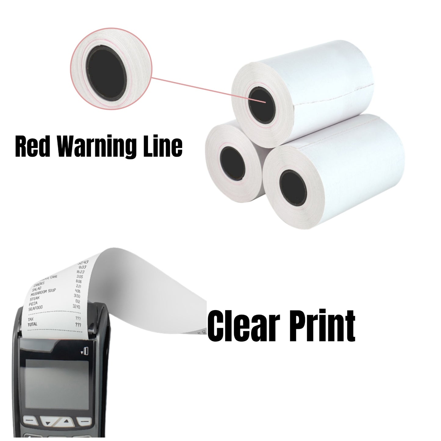 21/4 x 50' Thermal Paper Credit Card Cash Register POS Receipt Paper 300 Rolls