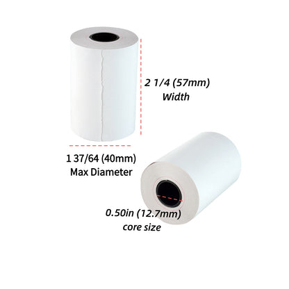 21/4 x 50' Thermal Paper Credit Card Cash Register POS Receipt Paper 25 Rolls